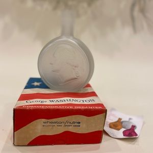 George Washington Frosted Glass  Decanter
